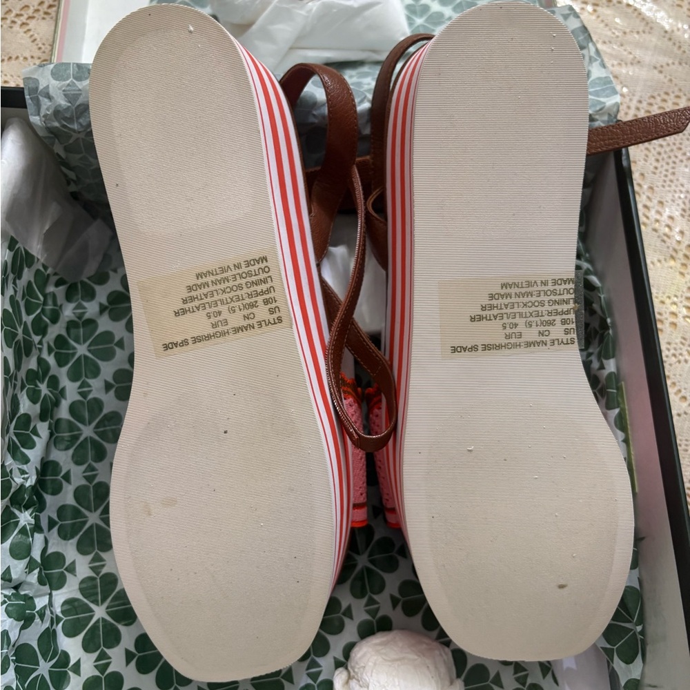 Kate Spade Highrise Spade Sandal Wedge - Picture 2 of 8